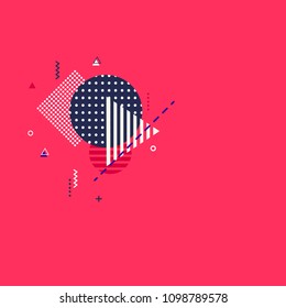 Abstract template design and illustration with different shapes and design.