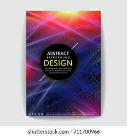Abstract template design. Poster. Brochure. Flyer. Geometric halftone gradients. Eps10 vector.