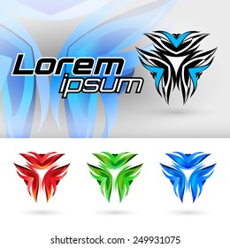 Abstract  template element or logotype. Space for text. Illustration