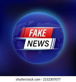 Abstract template with fake news tv on light background. Business man illustration. Vector illustration digital design