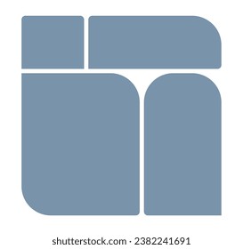 Abstract template frame collage board art bauhaus for text. Contemporary design for social media, flyers, invitations, cards, posters, interior decor. Minimalist geometric shapes vector illustration