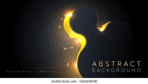 An abstract template in futuristic style.  It is suitable for being as a background template, landing page in science, or technology related theme.