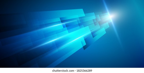 Abstract template geometric blue stripe lines diagonal background overlapping layers decor light effect with space for text. Technology concept. Vector illustration
