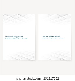 Abstract  template geometric flyer with white squares. Design element