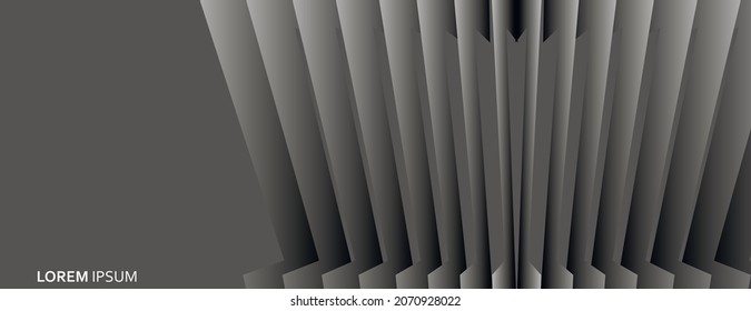 Resumen planilla de metal geométrico plateado sobre fondo gris. Diseño conceptual abstracto. Textura moderna. Ilustración del vector