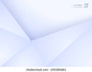 Abstract template geometric triangles white and blue gradient color modern background paper fold style. You can use for brochure, presentation, poster, leaflet, flyer, print, advertising, banner web
