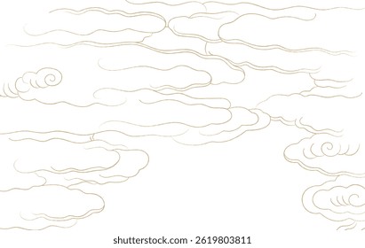 Abstract template with geometric wave pattern. Japanese background with line ocean sea pattern vector. Mountain layout design in oriental style