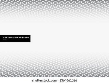 Abstract template gray square pattern perspective floor white background with copy space. Geometric shapes. vector illustration