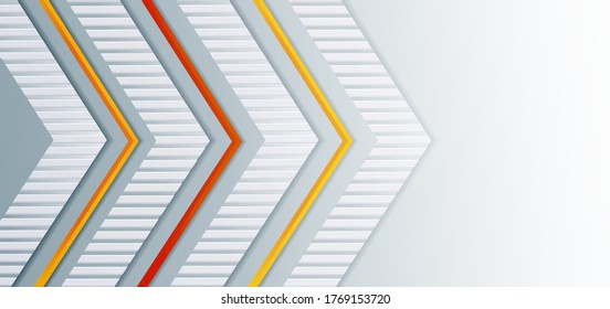 Abstract template gray and white arrows background. You can use for ad, poster, template, business presentation. Vector illustration