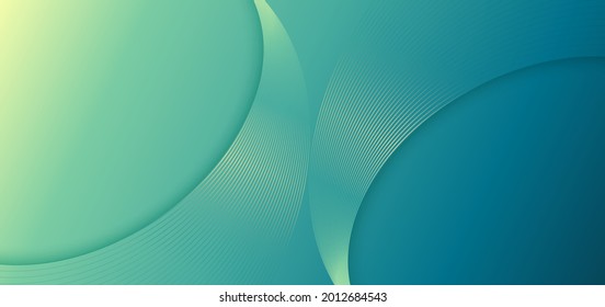 Abstract template green and yellow gradient background with curved lines light elegant with space for your text. Vector illustration