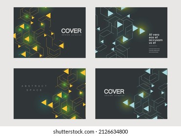 Abstract template with hexagons. Vector illustration template design. Communication network. Global social network. Abstract background banner. Isolated vector illustration
