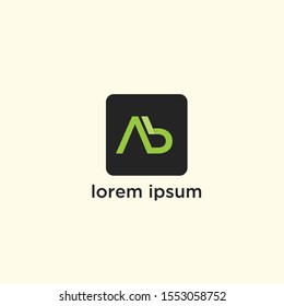 ABSTRACT TEMPLATE ILLUSTRATION LETTER AB LOGO DESIGN INSPIRATION VECTOR FOR YOUR BUSINESS