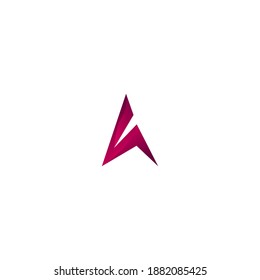 CARTA DE ILUSTRACIÓN DE PLANTILLA ABSTRACTA UN VECTOR INICIAL DE INSPIRACIÓN DE DISEÑO DE LOGOTIPO DE ICONO PARA SU NEGOCIO