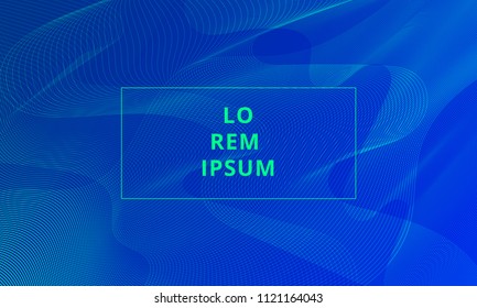 Abstract template lines pattern blend shape. Cover brochure modern dark blue background and texture. Vector illustration