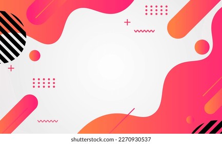 Abstract template with abstract liquid fluid geometric shapes flow flat design elements. Retro art for covers, banners, flyers and posters technology background Design vector design