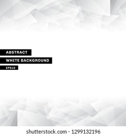 Abstract template low poly trendy white background with copy space. You can use for website, brochure, flyer, cover, banner, etc. Vector illustration