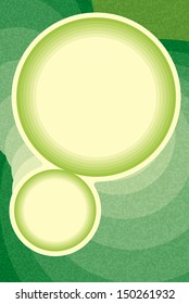 The abstract template made out of two blank circles ready for your text / The circle blending background / Circles