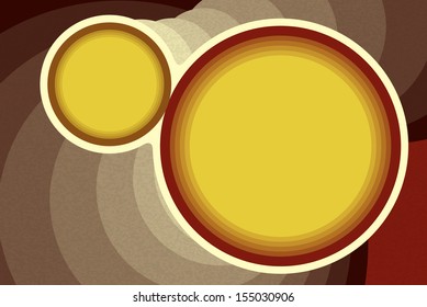 The abstract template made out of two blank circles ready for your text / The circle blending background / Circles