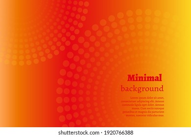 Plantilla abstracta de estilo mínimo, fondo punteado para redes sociales con espacio para texto. Ilustración vectorial plana
