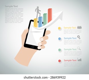 Abstract template mobile marketing. can be used for workflow layout, diagram, number options
