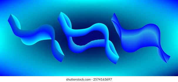 Abstract template with modern wave design colorful digital line art background wallpaper blend illustration for design