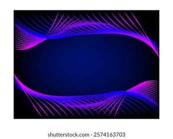 Abstract template with modern  wave design colorful digital line art background shiny wave with lines blend illustration wallpaper for design