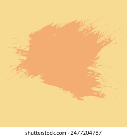 Abstract Template of orange color  brush strokes on light yellow background. The graphic element for design post, banners, flyers. Editable. EPS 10