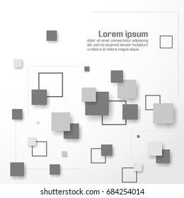 Abstract Template with Overlapping Squares Clean Minimal Style. Modern Graphic. Design Elements. Vector illustration