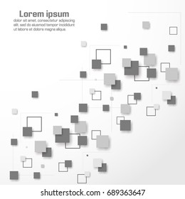 Abstract Template with Overlapping Squares Clean Minimal Style. Modern Graphic. Design Elements. Vector illustration