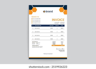 Diseño Abstractas de la Factura de la Plantilla