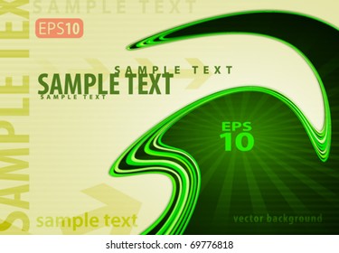 Abstract template of page of an design album with a green element. Vector