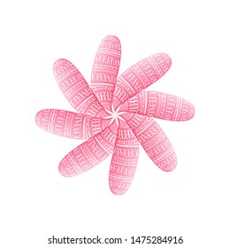 Abstract template pattern. Floral ethnic doodle shape. Element for design.