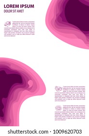 Abstract template with pink spots for creating posters, booklets, leaflets, banners. Background with a multilayered pattern.