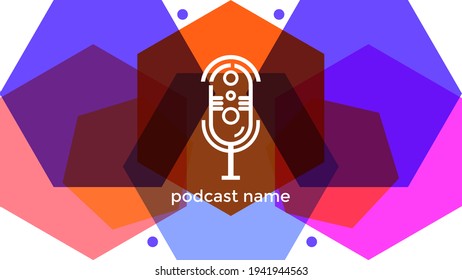 ABSTRACT TEMPLATE PODCAST GRADIENT COLOR BACKGROUND VECTOR. GOOD FOR COVER DESIGN, BANNER, WEB,SOCIAL MEDIA