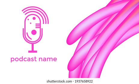 ABSTRAKTER TEMPLATE PODCAST GRADIENT LIQUIDEN FARBHINTERGRUND VEKTOR. GUT FÜR COVER DESIGN, BANNER, WEB, SOZIALE MEDIEN