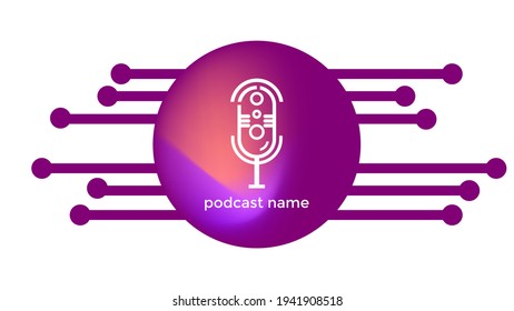ABSTRAKTER TEMPLATE PODCAST GRADIENT LIQUIDEN FARBHINTERGRUND VEKTOR. GUT FÜR COVER DESIGN, BANNER, WEB, SOZIALE MEDIEN