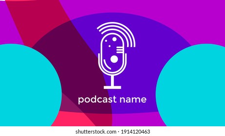 ABSTRACT TEMPLATE PODCAST MICROPHONE DESIGN BACKGROUND VECTOR. GOOD FOR COVER DESIGN, BANNER, WEB,SOCIAL MEDIA