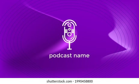 DISEÑO DE MICRÓFONOS DE PODCAST DE PLANTILLA ABSTRACTA.FONDO DE COLOR CON VECTOR DE GRADO. BUENO PARA EL DISEÑO DE CUBIERTA, BANNER, WEB, MEDIOS SOCIALES