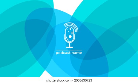 ABSTRAKTER TEMPLATENPODCAST MIKROFONFLACHENFLACHENFLACHT FARBFARBE, DESIGN HINTERGRUND VEKTOR. GUT FÜR COVER DESIGN, BANNER, WEB, SOZIALE MEDIEN