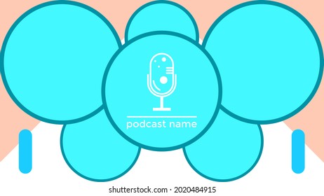 ABSTRACT TEMPLATE PODCAST MICROPHONE FLAT COLOR LIQUID DESIGN BACKGROUND VECTOR. GOOD FOR COVER DESIGN, BANNER, WEB,SOCIAL MEDIA