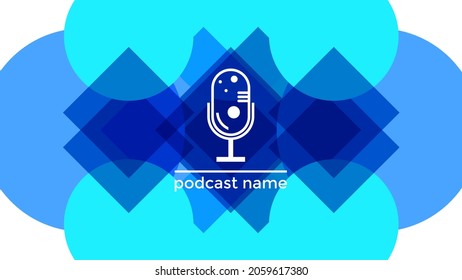 ABSTRACT TEMPLATE PODCAST MICROPHONE FLAT COLOR LIQUID DESIGN BACKGROUND VECTOR. GOOD FOR COVER DESIGN, BANNER, WEB,SOCIAL MEDIA