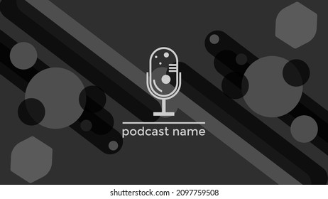 ABSTRAKTER TEMPLATENPODCAST MIKROFONFLACHENFLACHENFLACHT FARBFARBE, DESIGN HINTERGRUND VEKTOR. GUT FÜR COVER DESIGN, BANNER, WEB, SOZIALE MEDIEN