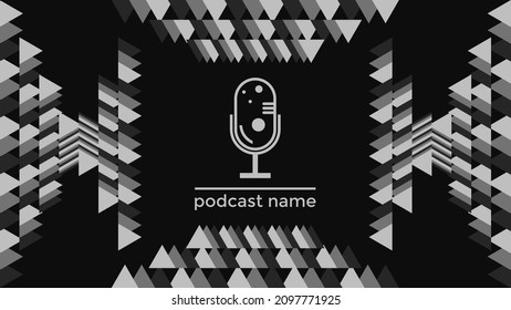 ABSTRACT TEMPLATE PODCAST MICROPHONE FLAT COLOR LIQUID DESIGN BACKGROUND VECTOR. GOOD FOR COVER DESIGN, BANNER, WEB,SOCIAL MEDIA