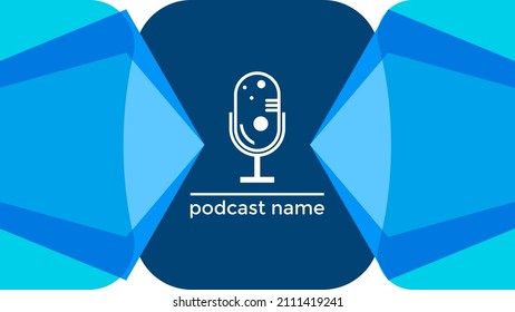 ABSTRACT TEMPLATE PODCAST MICROPHONE FLAT COLOR LIQUID DESIGN BACKGROUND VECTOR. GOOD FOR COVER DESIGN, BANNER, WEB,SOCIAL MEDIA