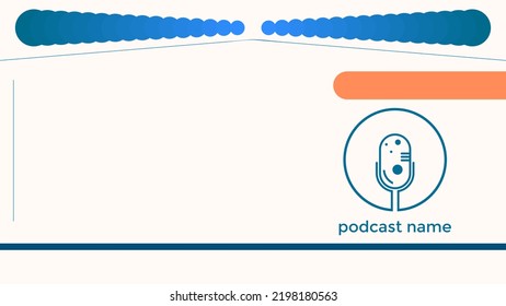 ABSTRACT TEMPLATE PODCAST MICROPHONE FLAT COLOR WITH COPY AREA SPACE DESIGN BACKGROUND VECTOR. GOOD FOR COVER DESIGN, BANNER, WEB,SOCIAL MEDIA