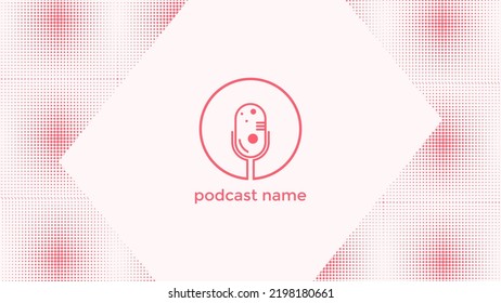 PLANTILLA ABSTRACTA PODCAST VECTOR DE FONDO DE DISEÑO LÍQUIDO DE COLOR PLANO DE MICRÓFONO PLANO. BUENO PARA EL DISEÑO DE CUBIERTA, BANNER, WEB, MEDIOS SOCIALES