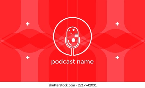 ABSTRACT TEMPLATE PODCAST MICROPHONE FLAT COLOR LIQUID DESIGN BACKGROUND VECTOR. GOOD FOR COVER DESIGN, BANNER, WEB,SOCIAL MEDIA
