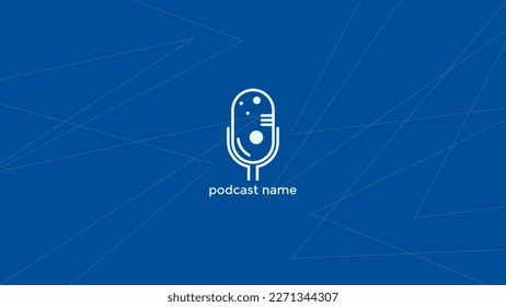 ABSTRAKTER TEMPLATENPODCAST MIKROFONFLACHENFLACHENFLACHT FARBFARBE, DESIGN HINTERGRUND VEKTOR. GUT FÜR COVER DESIGN, BANNER, WEB, SOZIALE MEDIEN