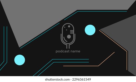 ABSTRACT TEMPLATE PODCAST MICROPHONE FLAT COLOR LIQUID DESIGN BACKGROUND VECTOR. GOOD FOR COVER DESIGN, BANNER, WEB,SOCIAL MEDIA