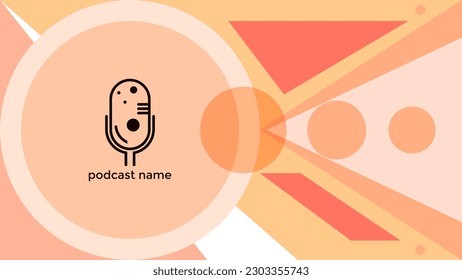 ABSTRACT TEMPLATE PODCAST MICROPHONE FLAT COLOR LIQUID DESIGN BACKGROUND VECTOR. GOOD FOR COVER DESIGN, BANNER, WEB,SOCIAL MEDIA